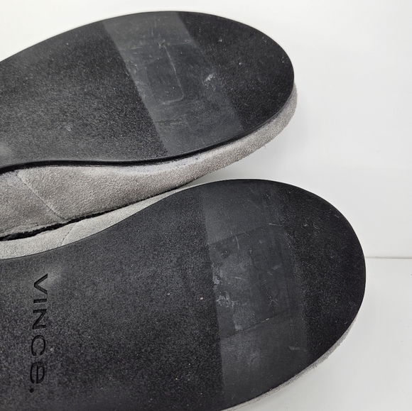 Vince Mens Harlow Heather Gray Fabric Suede Padded Loafer Slippers Sz 7.5 - Picture 10 of 11